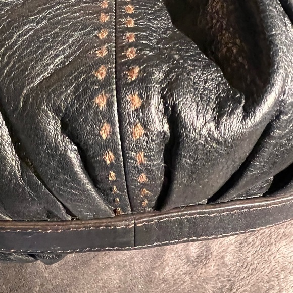 Cole Haan Rouched Hobo Bag - Black Leather - no call-outs - Picture 8 of 14